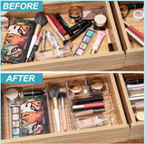 Lade-organizer, 8-delige kaptafel-organizer voor lade met 4 maten, bureaulade-organizer-systeem, plastic make-up-organizers, voor cosmetica, keuken, badkamer, kantoor