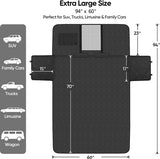 XXL Hondendeken voor de achterbank, 152 cm x 238 cm, hondendeken voor kofferbak, autodeken met zijbescherming en kijkvenster, waterdichte en krasbestendige kofferbakbescherming, hondenachterbank voor