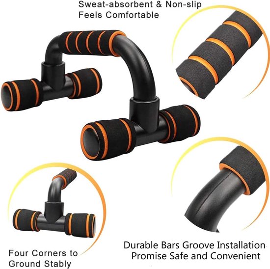 Push-ups, push-upgrepen, set van 2 push-upgrepen met antislip, professionele push-up bars voor spiertraining en krachttraining