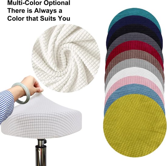 Krukhoes rond 30-40cm Luxe stof, rekbaar, kreukvrij, wasbaar, stofdicht, zacht en duurzaam, transformeert de ontlasting in seconden (2, wit)