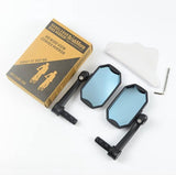 1 paar mountainbike fietsspiegel anti-verblinding blauwe bolle glazen lens voor plat stuur anti-kras veilige achteruitkijkspiegel (rechter- en linkerkant) BT-015B...