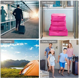 Kofferorganizerset, 8-delig, verpakkingsblokjes, waterdichte reiskledingzakken, inpakzakken voor koffer, kofferorganizer, reistas met make-uptasje, schoenentas, USB-kabeltas (rozerood)