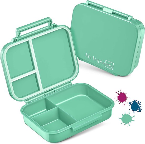 Mini Bia-Bento Box Kids - nieuw MODEL - compacter en lichter-lekvrij & BPA-vrij-lunchbox-lunchbox-voor kleuterschool en school (turquoise)