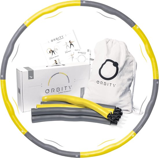 Orbity Fitness hoelahoep voor gewichtsverlies, 1,2 kg, afneembare hoelahoep met schuim voor volwassenen, beginners en gevorderden, hoelahoep met tas