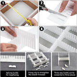 Ladeverdeler, ladeverdeler, 16 stuks, verstelbare ladeverdeler, opbergsysteem, wit, scheidingswanden, verstelbaar voor kast, ondergoed, sokken, doe-het-zelf bureau-organizer