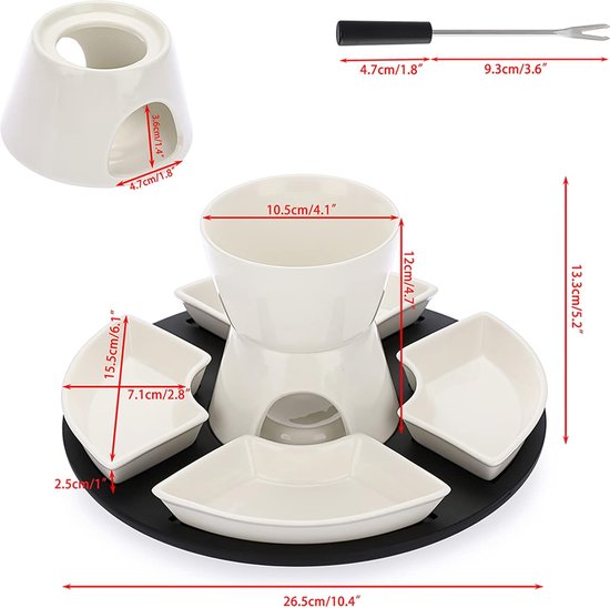 Chocolade Fondue geschikt voor 4 tot 6 personen - Yipp & Co Chocolade Fondue geschikt voor 4 tot 6 personen - Yipp & Co
