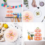 Cake Stand 3-Tier Cupcake Standhouder, Snoepschaal, Fruitschaal, Dessertstandaard, Geschikt Voor Bruiloftsbanketten, Verjaardagen, Feesten En Diverse Festivals