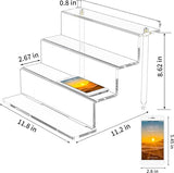 Acryl display verhogingsrek, helder displayrek voor popfiguren, organizer, cupcakestandaard, nagellakrek (1 groot stuk)