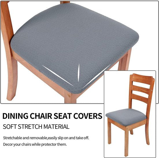 Stretch spandex jacquard stoelhoezen voor eetkamerstoelen, verwijderbaar en wasbaar