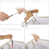 Wasmand 78L, opvouwbare wasmand met touwhandgrepen opbergcontainer geschikt voor slaapkamer wasruimte badkamer 60 x 42 x 31 cm zwart + grijs