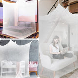 Klamboe tweepersoonsbed (65 x 250 x 1250 cm) - Verbeter je slaapgevoel met een muggennet baldakijn voor queensize bedden, kinderbed en volwassen bedden. (vierkant zonder deur)