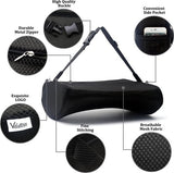 Premium geheugenschuim rugkussen lendenkussen voor bureaustoel en autostoel - 3D mesh lendenwervelkolom steunkussen, rugsteun voor auto, kantoor en thuis (zwart)