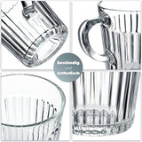 Theeglazen, set van 6 glazen met handvat, vaatwasmachinebestendig, drinkglazen voor koffie, thee, water, sap, drink, tuin, sapglazen, waterglazen, glazenset, glazen kopjes (Birgit, 250 ml)