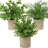 Kunstplanten in pot, kunstplanten, klein als echt, 3 stuks, bureauplanten, kunstplanten, mini voor tafeldecoratie huis, balkon, kantoor, decoratie
