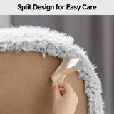 Kattenbank met stabiele houten poten, kattenstoelbed, pluche kattenbed, warme en zachte kattenbank voor kleine honden en katten, belastbaar tot 15 kg, grijs