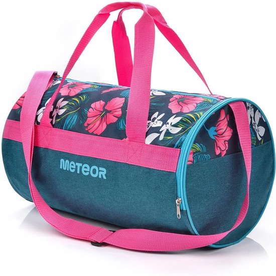 Sporttas heren/dames & kinderen - 25L - tas gymtas zwemtas reistas vakantietas fitnesstas riemtas - Roze/Blauw