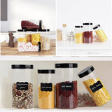 Kunststof voorraaddozen, 6 stuks, set van 3 stuks, 1000 ml en 3 set, 500 ml, opbergdoos met deksel, keuken, voor voer, huisdier, muli, meel, thee, kruidenpotjes