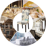 o Stoelhoezen voor eetkamerstoelen, 6-delige set, stretch, moderne stoelhoezen voor kantelstoelen, universeel, wasbaar, afneembare stoelhoes voor eetkamer, hotel, banket, keuken, beige bladeren