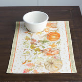 Stoffen placemat, 100% set met 4, 33 cm x 48 cm katoen decoratief, wasbare placemat, paastafel placemat voor eten, keuken, feestjes en camping, pompoen passie - oogstfeest / Kerstmis