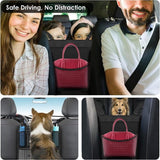 Auto-organizer tussen voorstoelen, auto-netvak voor auto, huisdier, kinderbarrière, auto, achterbank, organizer voor snacks, portefeuilles, dranken, telefoon