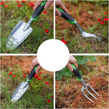 Tuingereedschapsset, 9-delige roestbestendige tuingereedschapsset met opbergtas, tuinset, handgereedschap, geschenkkit, hoogwaardig tuingereedschap, ideaal tuincadeau voor vrouwen en mannen