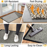 vuilvangmat, voor binnen- en buitendeur, voetveger, deurmat, antraciet-zwart, 90 x 150