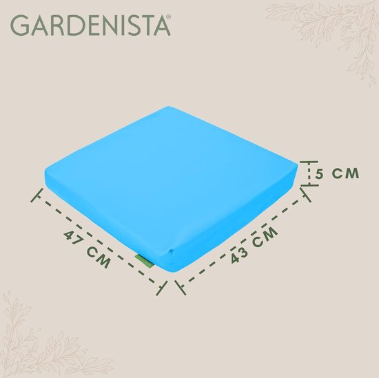 Tuinstoelkussen voor rotanstoel, lichtgewicht reservemeubelkussen, waterdichte terrasmeubelbekleding, comfortabel, duurzaam en eenvoudig te reinigen (turquoise,