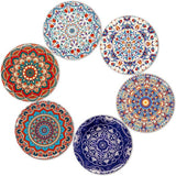 BOHORIA Premium design onderzetters, set van 6 decoratieve onderzetters voor glas, kopjes, vazen, kaarsen op uw hout, glas of steen eettafel Boho Edition, Marrakech