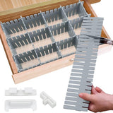 Ladeverdeler, ladeverdeler, 16 stuks, verstelbare ladeverdeler, opbergsysteem, blauwe scheidingswanden, verstelbaar, voor kast, ondergoed, sokken, doe-het-zelf bureau-organizer