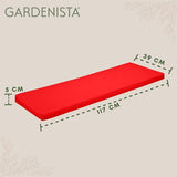 Tuinbankkussen, zitkussen, voor patio, meubels, 2-zits, waterafstotend, zacht en duurzaam materiaal, comfortabele en lichte vezelvulling, gemakkelijk te reinigen (rood)