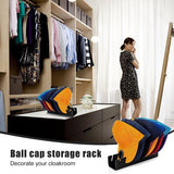 Hoedenhouder Cap houder - acryl hoedenstandaard opslag basecap houder, desktop baseballcaps organizer, voor de presentatie van honkbalpetten, kan worden opgeborgen, 7 hoeden opbergen, zwart