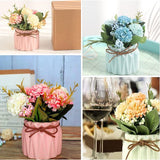 Kunstbloemen in pot, tafeldecoratie, bloemen, 3 stuks, kunstplanten met pot, kunstbloemen, pot, mini-nep-hortensia, kleurrijke kunstbloemen in pot voor thuis, party, bruiloft, tafeldecoratie