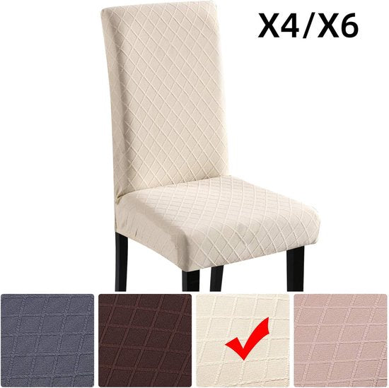 Stoelhoezen, set van 4, 6 stuks, universele stretch, afneembare stoelhoezen, beschermhoezen, voor huis, eetkamer, modern bruiloftsboeket, hotel, restaurant, decoratie