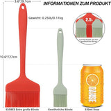 Extra grote siliconen gebakborstel Hittebestendig Extra brede vaatwasserbestendige gebakborstel voor bakken, grillen, koken en smeren van olie, boter, barbecuesaus of marinade (rood)