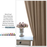 Hoogte 245 cm x breedte 200 cm per stuk gordijn