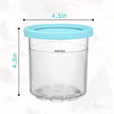 4 stuks Creami Pint bakjes voor Ninja Creami Ice Cream Storage Containers ijshouders voor ijs met deksel voor Ninja Creami