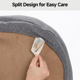 Kattenbank met stabiele houten poten, kattenstoelbed, pluche kattenbed, warme en zachte kattenbank voor kleine honden en katten, belastbaar tot 15 kg, donkergrijs