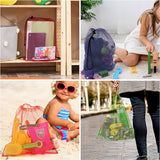 Veelkleurig wasnet voor wasmachine met trekkoord (10 stuks) - 35,5 x 40 cm - Nettas met trekkoord - Opbergzandspeelgoed, wasgoed, sokken, reizen, sportartikelen en meer