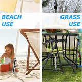 parasolstandaard met 4 haringen, afneembaar instelbaar, robuust grondanker voor parasol van metaal, grondpen, parasol buiten, voor strand, gras, zand