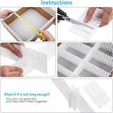 Ladeverdelers, lade-verdelers, ladeverdelers, verstelbare lade-organizer, witte scheidingswanden, lade-inzet voor ondergoed, sokken, cosmetica, slaapkamer, kantoor, doe-het-zelf, 37 cm, 16 stuks