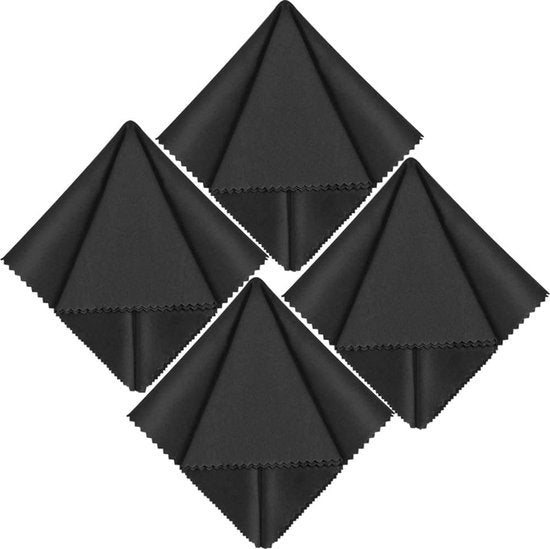 4 x microvezel reinigingsdoekjes 50 x 50 cm - voor LCD-schermen, lenzen, tablets, notebooks, brillen, mobiele telefoons, televisie