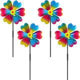 Set van 4 windturbines, vogelafstotend middel, reflecterende windmolen, boomgaard, vogelverschrikker, windmolenbalkon, decoratietuin ter bescherming, tuin, tuin, balkon