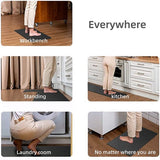 Keukenvliesmatten, set keukenvliesmatten, wasbaar, antislip, loper, stofdichtheid voetmat (2 stuks, zwart, 44 x 75 cm + 44 x 150 cm)