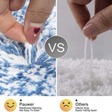 Zachte badkamertapijtset, 3-delig, microvezel absorberende badmatten en toiletmat, pluizige badmat, antislip wasbare toiletmat met uitsparing, blauw