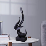 Moderne decoratieve sculptuur kunst zwarte vlam decoratief standbeeld, woonkamer slaapkamer decoratie sculpturen en figuren