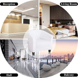 Stoelbeschermer, Stoelhoes, Stretch, Stoelhoes, elastische bankhoes, Stoelbeschermer, Wasbaar, verwijderbaar, voor clubstoel, café, stoel ,Lounge stoel (wit, 1 stuk)