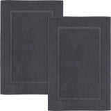 Set van 2 badmatten, salie-groene luxe badmatten van gekamd katoen, 53,3 x 86,4 cm