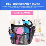 Mesh Shower Caddy Basket/Hanging Portable Shower Tote Bag Mesh Shower Basket - Toiletry Bag Transparent Tote Bag Organiser Toiletry Bag for Hanging - For Women, Women