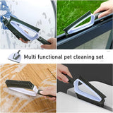 2-in-1 zachte borstel/schrobber met stoffer, draagbare tafelborstelset, stoffer en handborstelbezem voor thuis, op kantoor, op school, op de eettafel