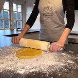 Deegroller met metalen als van 100% FSC® Beukenhout, deegroller made in Europe, 43 cm deegroller als bakaccessoire, houten keukenhulp om uit te rollen, deegroller voor het bakken